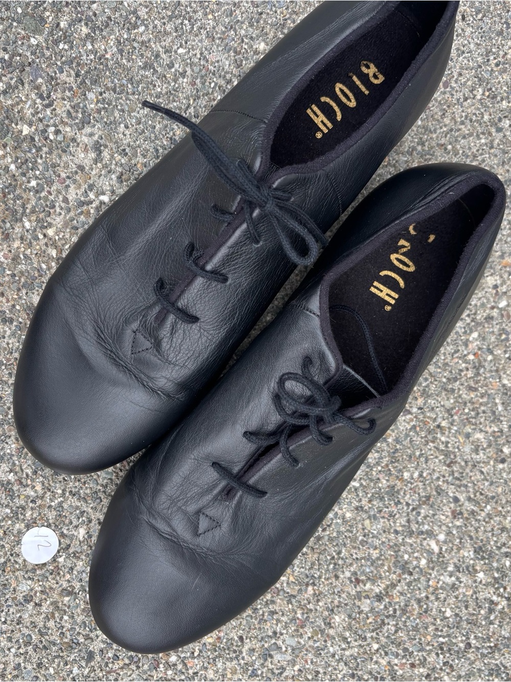 Bloch Black Leather Lace-Up Tap Shoes Women’s 12M Low Heel Dance